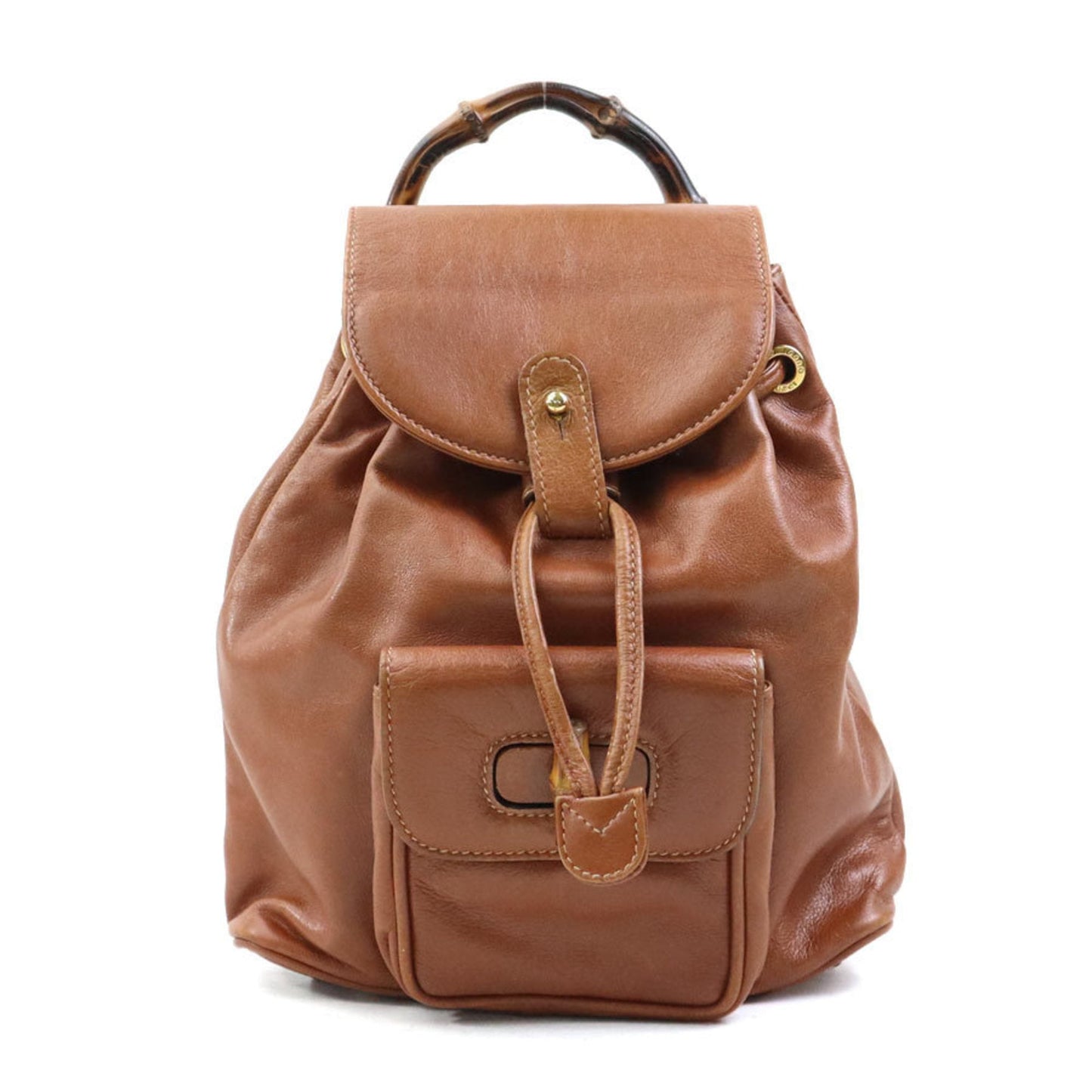 Gucci Brown Leather Backpack ( )