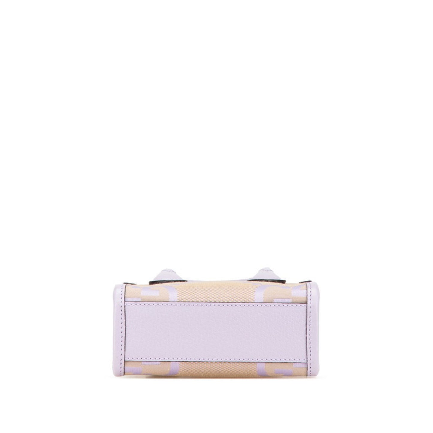 Gucci Beige Purple Canvas Leather Handbag Shoulder Bag ( )