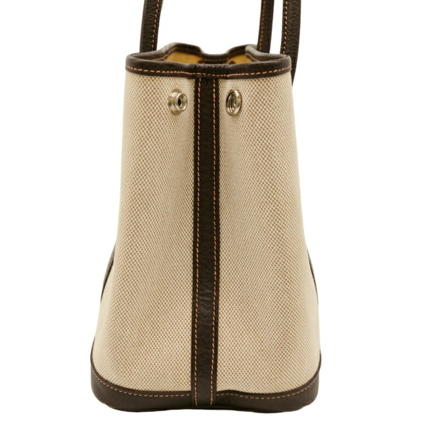 Hermes Garden Beige Brown Toile H Handbag ( )