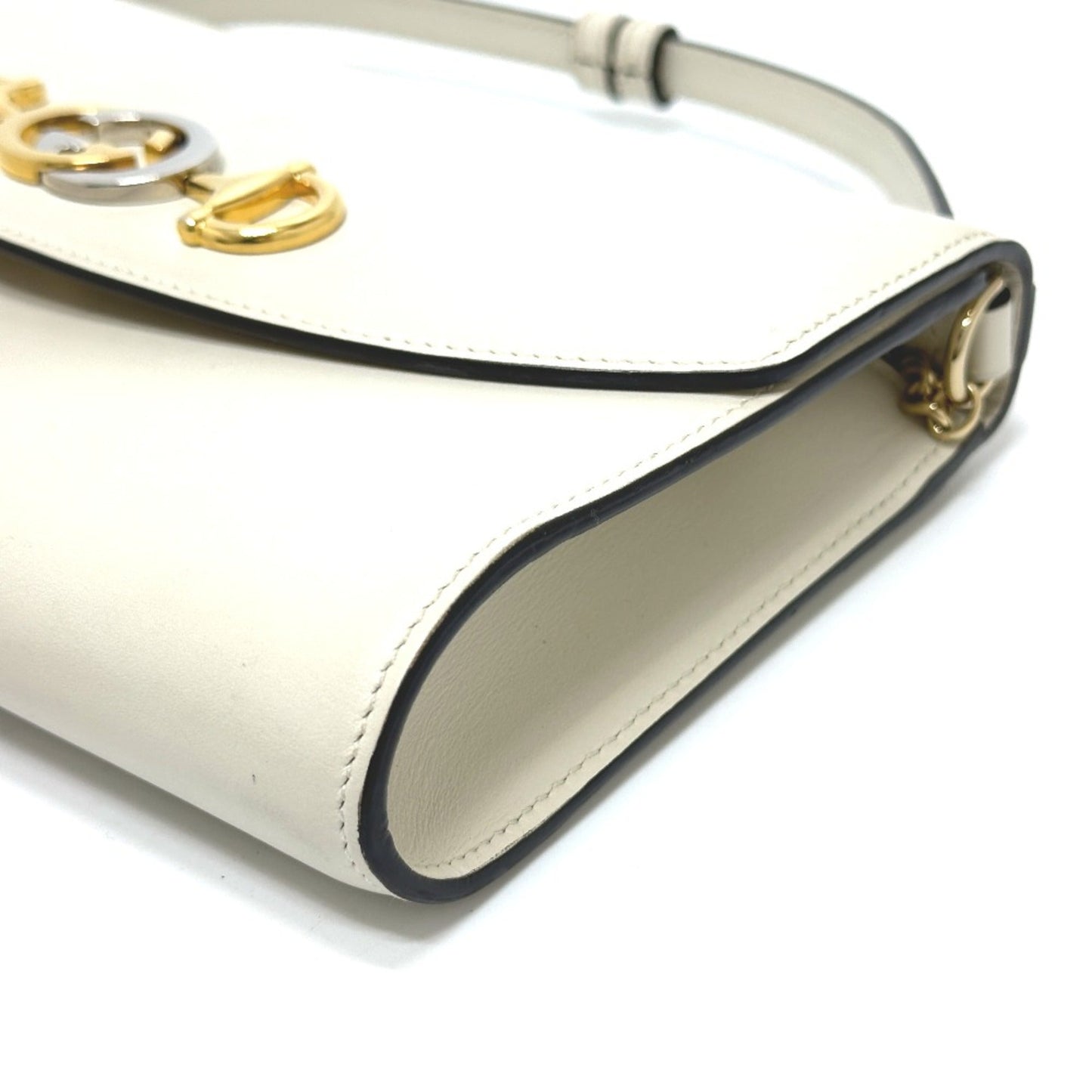 Gucci White Leather Shoulder Bag ( )