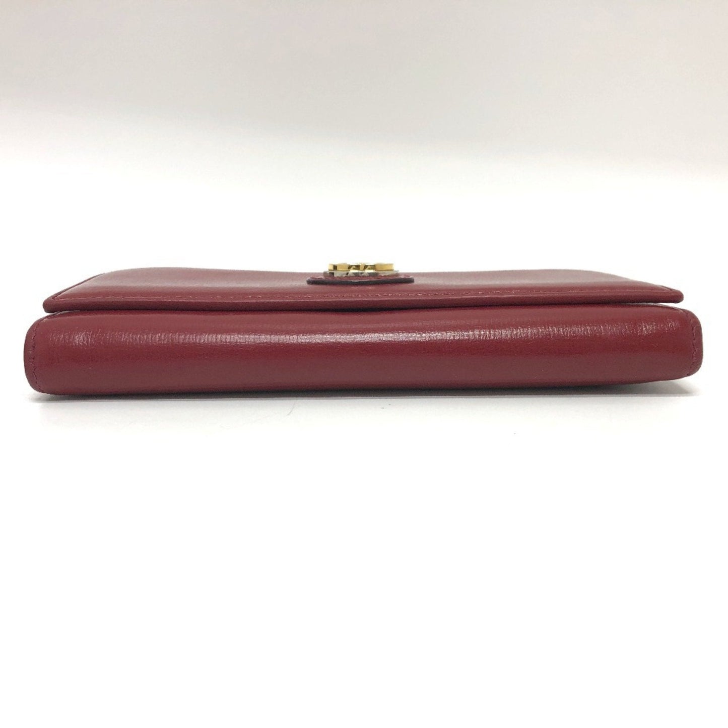 Gucci Red Color Leather Long Wallet (Bi-Fold) ( )
