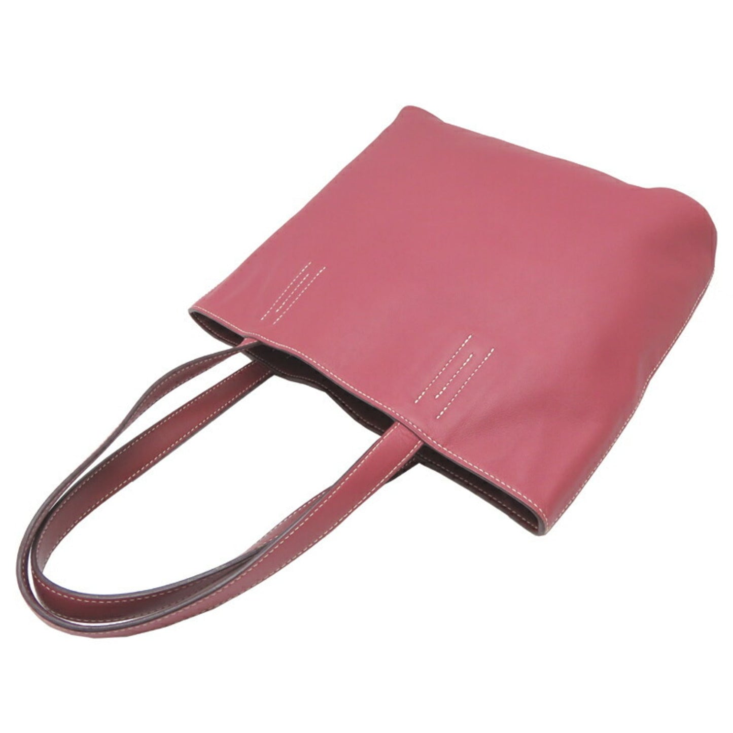 Hermes Pink Red Color Swift Leather Tote Bag ( )