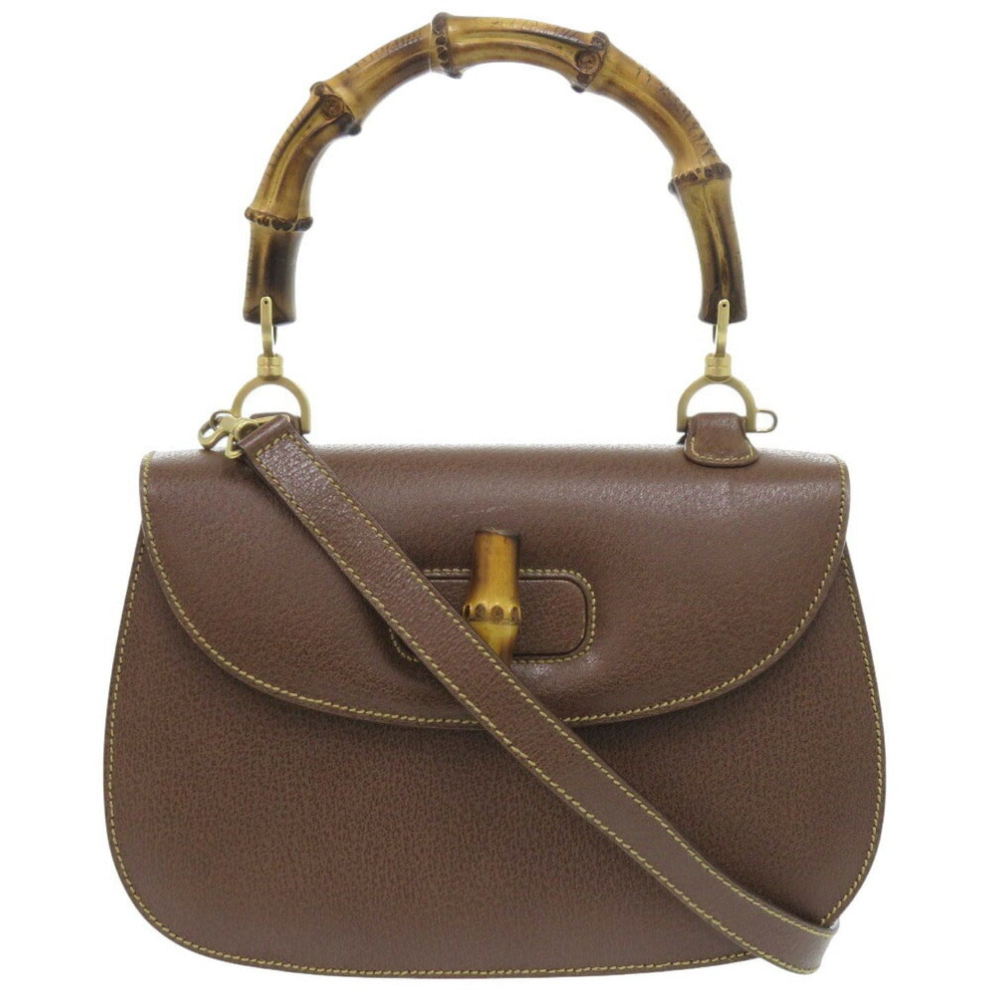 Gucci Brown Leather Handbag ( )