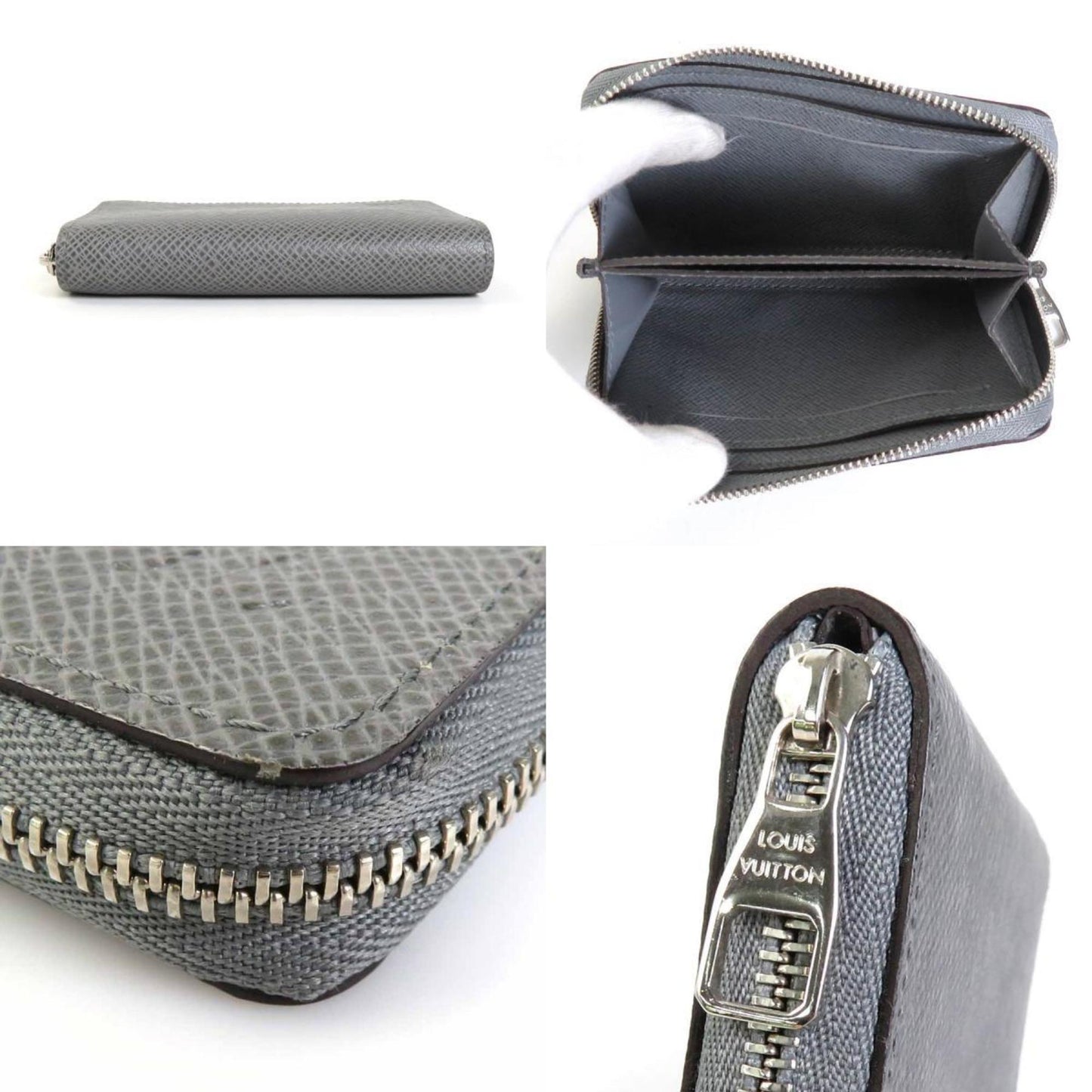 LOUIS VUITTON Coin Case Taiga Zippy Purse Glacier Men's M32617