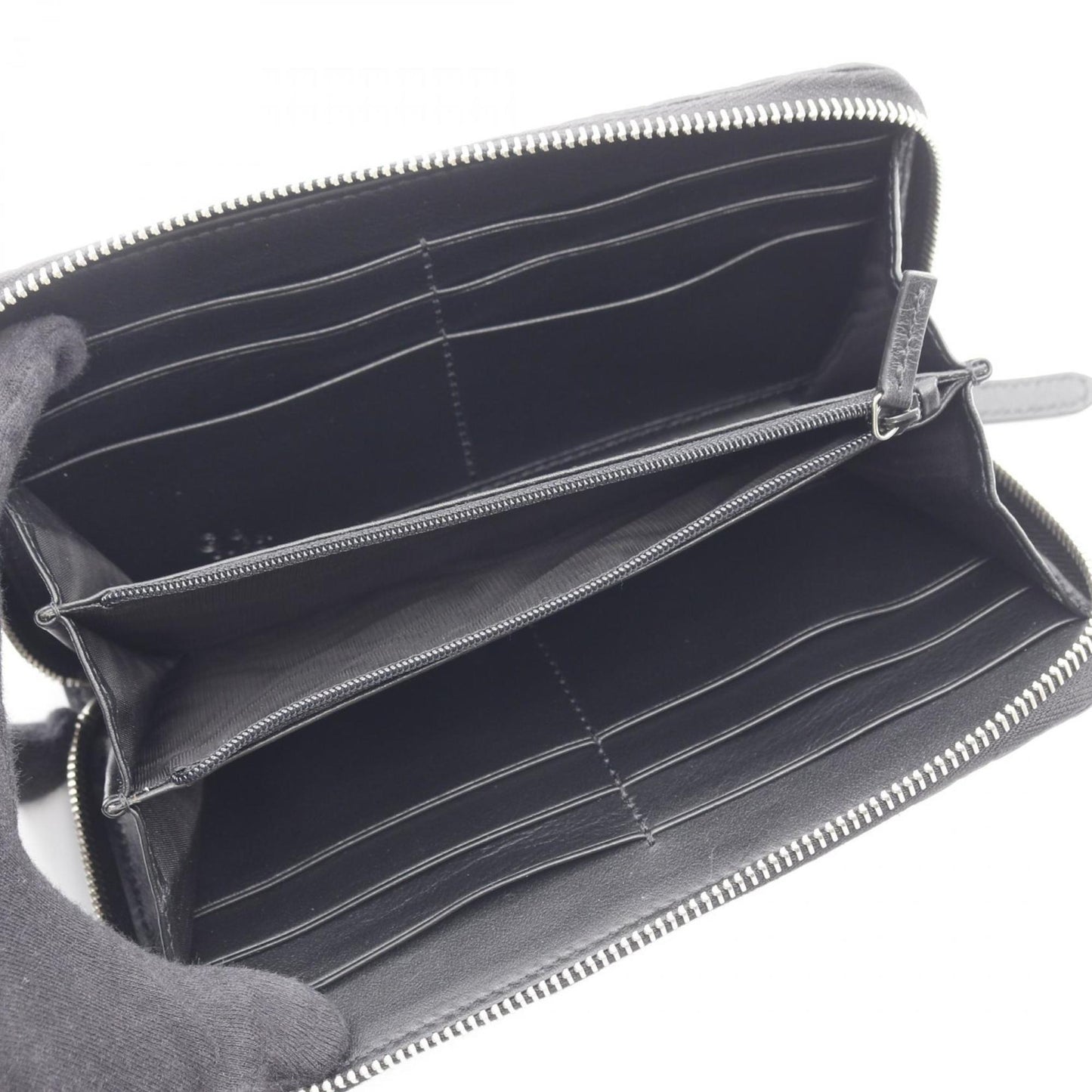 Gucci Black Leather Long Wallet (Bi-Fold) ( )