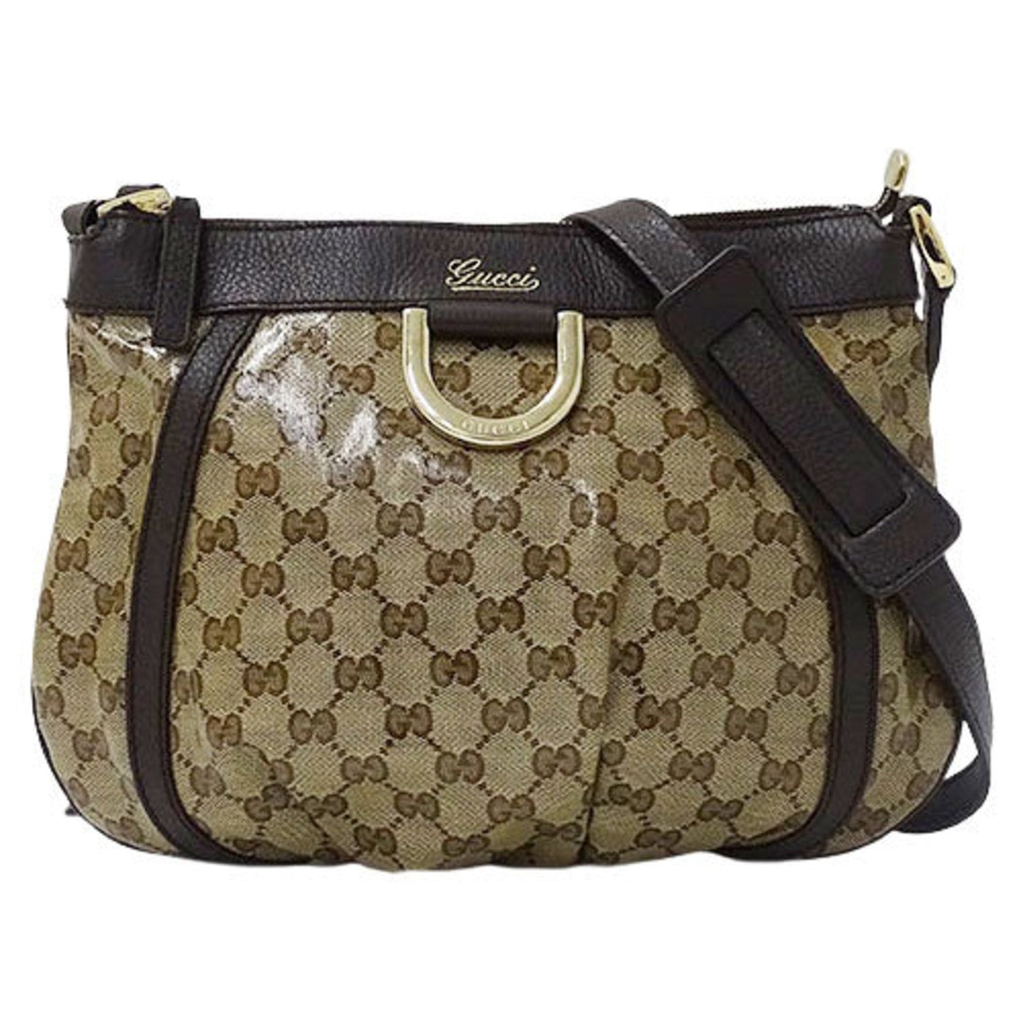 Gucci Brown Leather Shoulder Bag Style 2