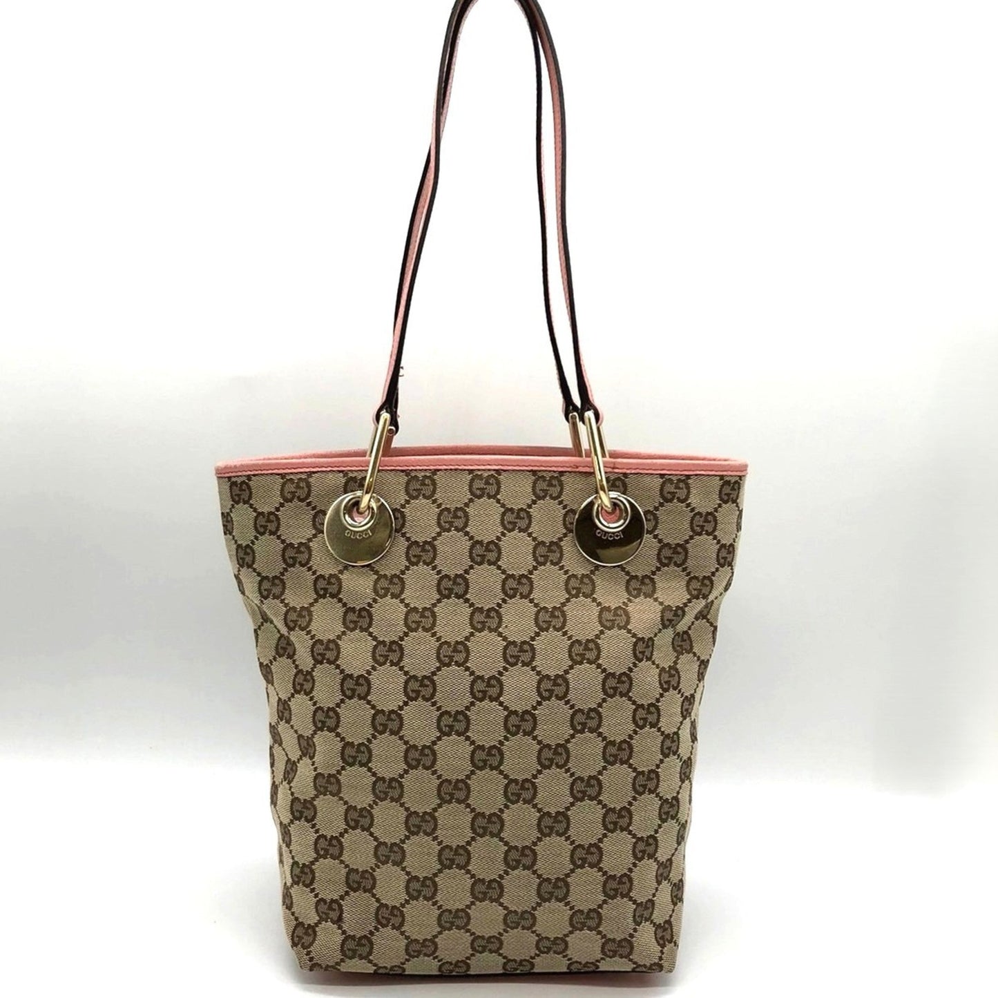 Gucci Beige Gg Canvas Tote Bag ( )