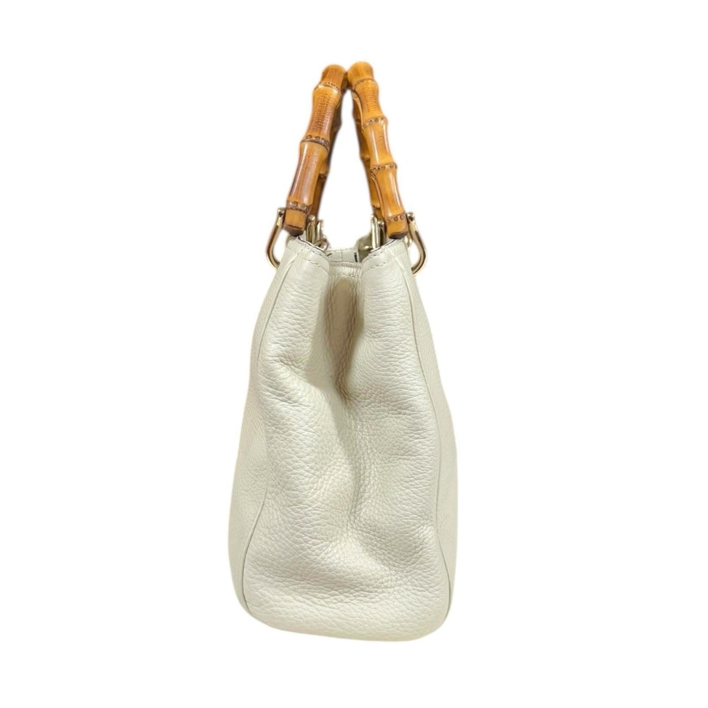 Gucci Ivory White Bamboo Shoulder Bag ( )