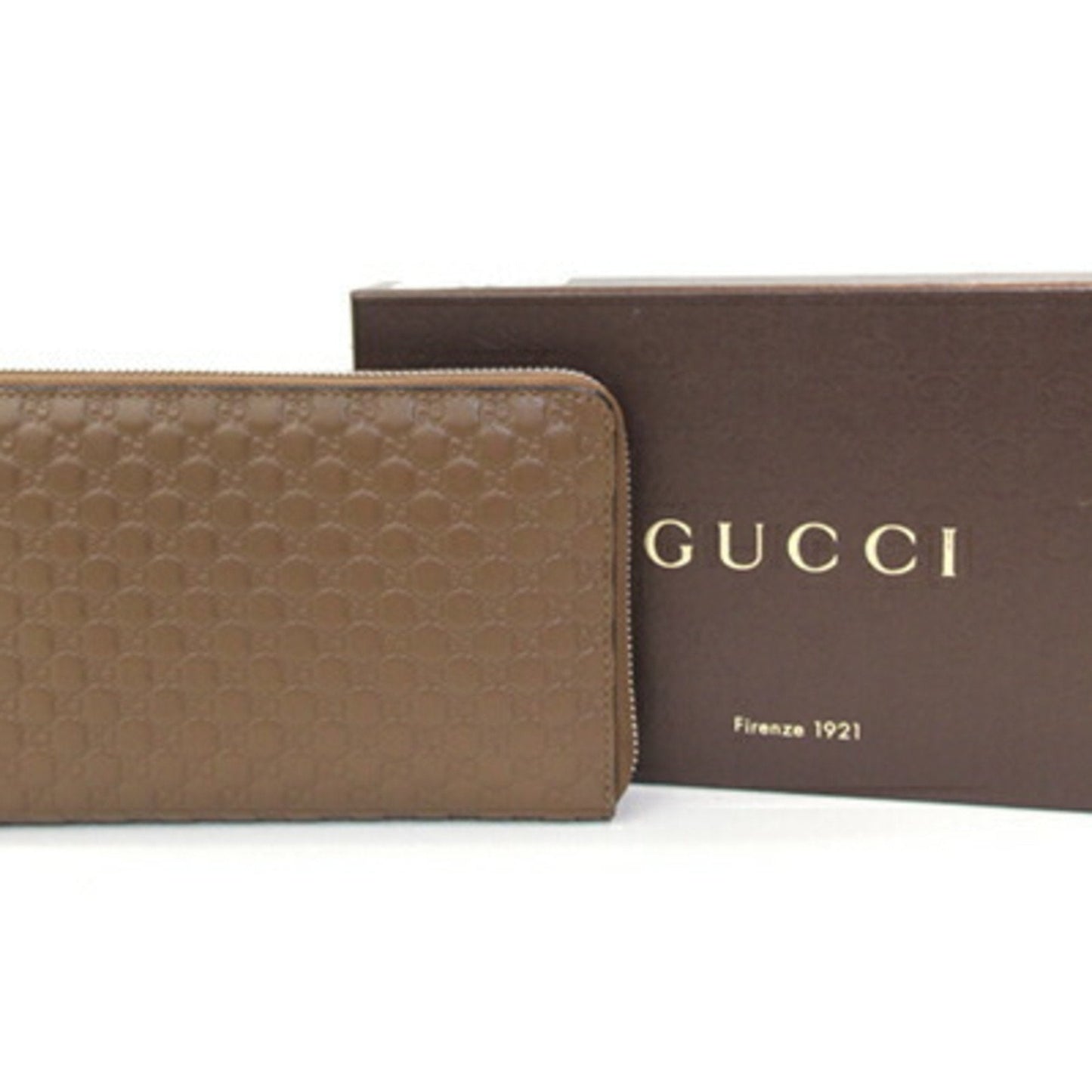 Gucci Brown Leather Long Wallet (Bi-Fold) ( )
