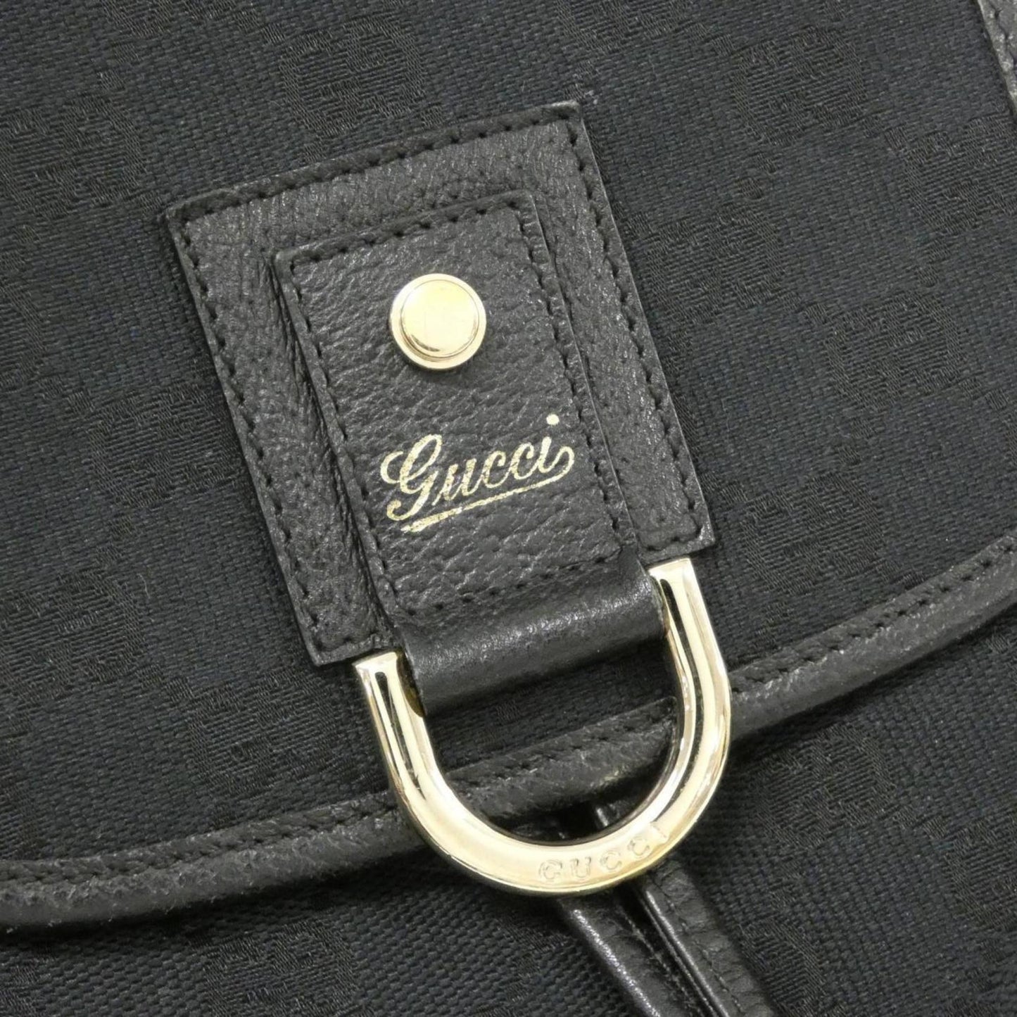 Gucci Black Gg Canvas Backpack ( )