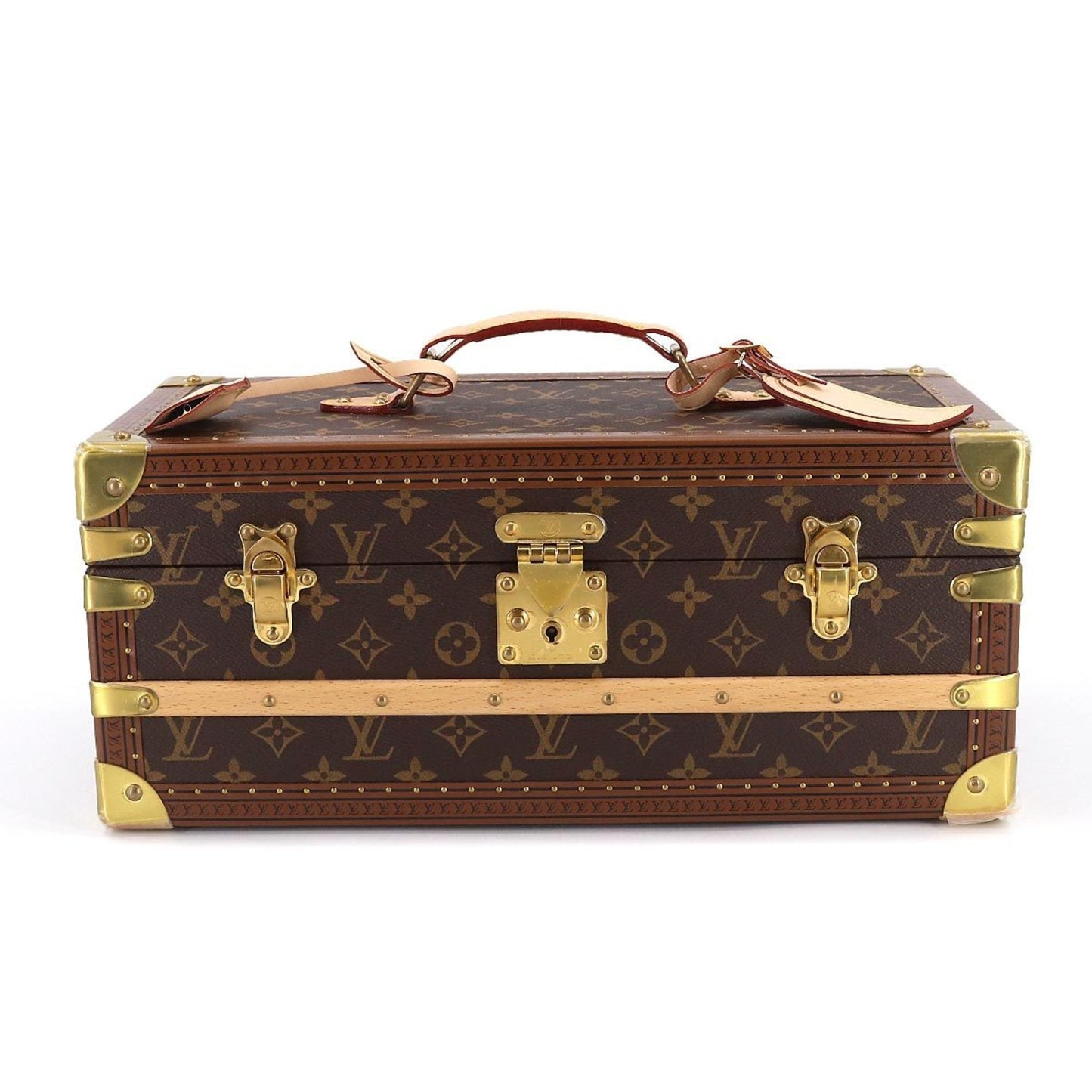 LOUIS VUITTON Monogram Coffret Champagne Bottle Case M20309 Gold Hardware RFID