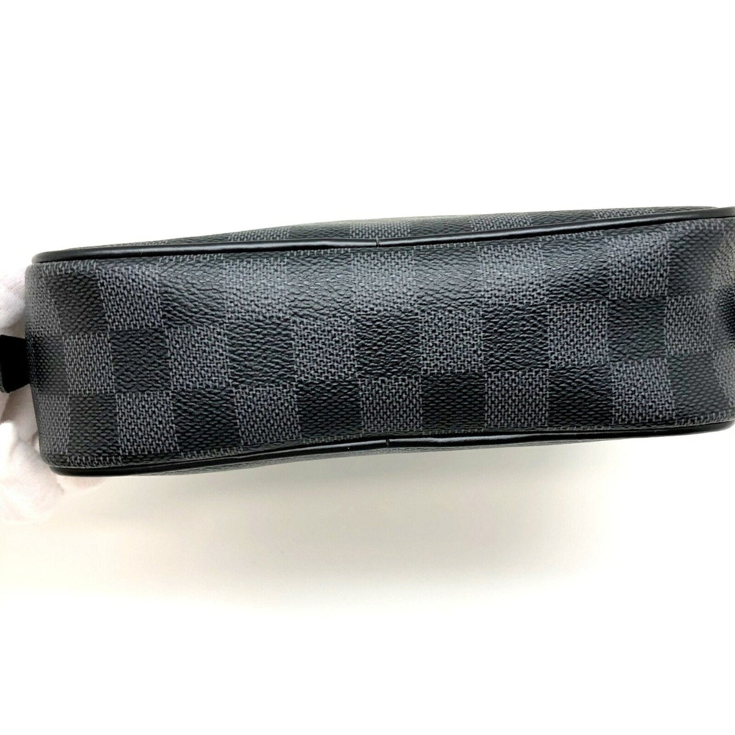 LOUIS VUITTON Truth Toilette PM Damier Graphite Black Silver Hardware Pouch Men's Clutch