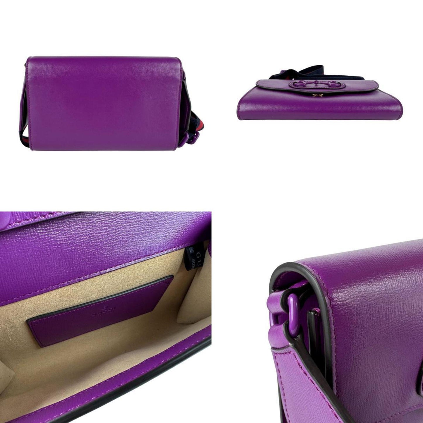Gucci Purple Leather Shoulder Bag ( )
