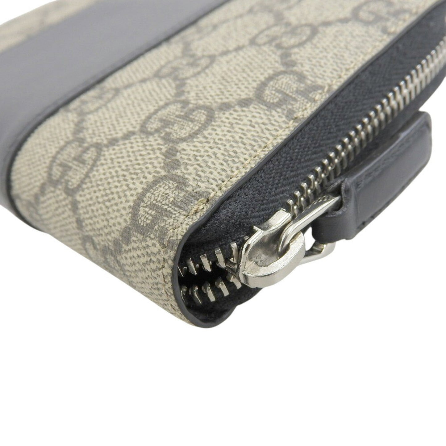 Gucci Beige Black Gg Supreme Long Wallet (Bi-Fold) ( )