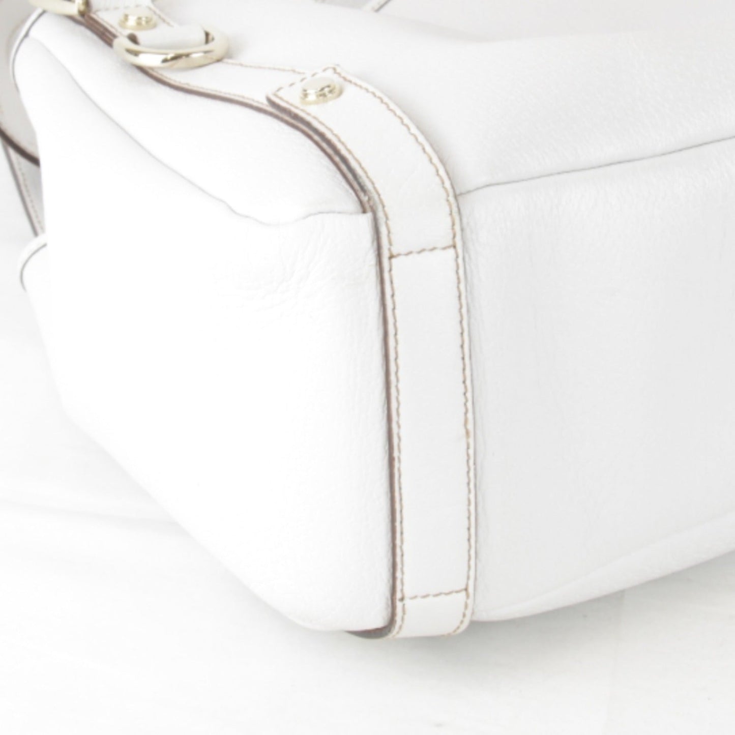 Gucci White Leather Tote Bag ( )