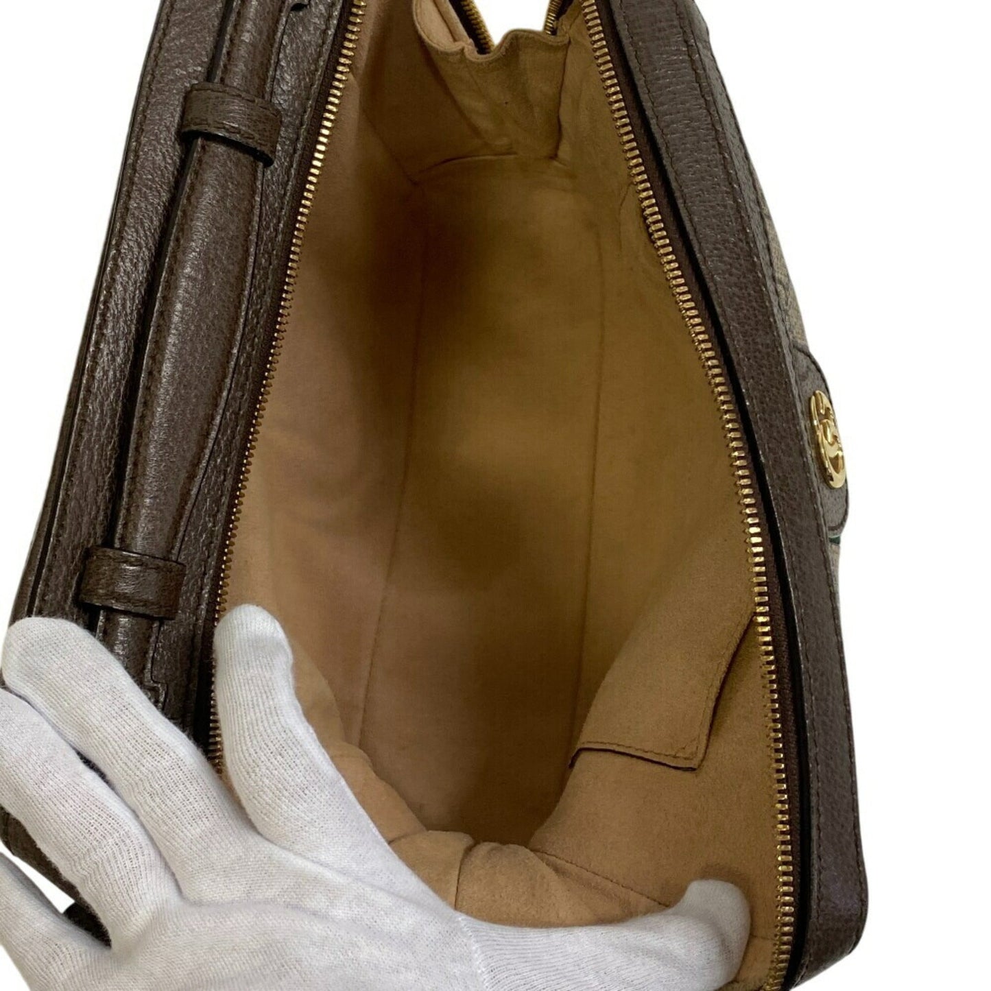 Gucci Brown Pvc Coated Canvas Shoulder Bag ( )