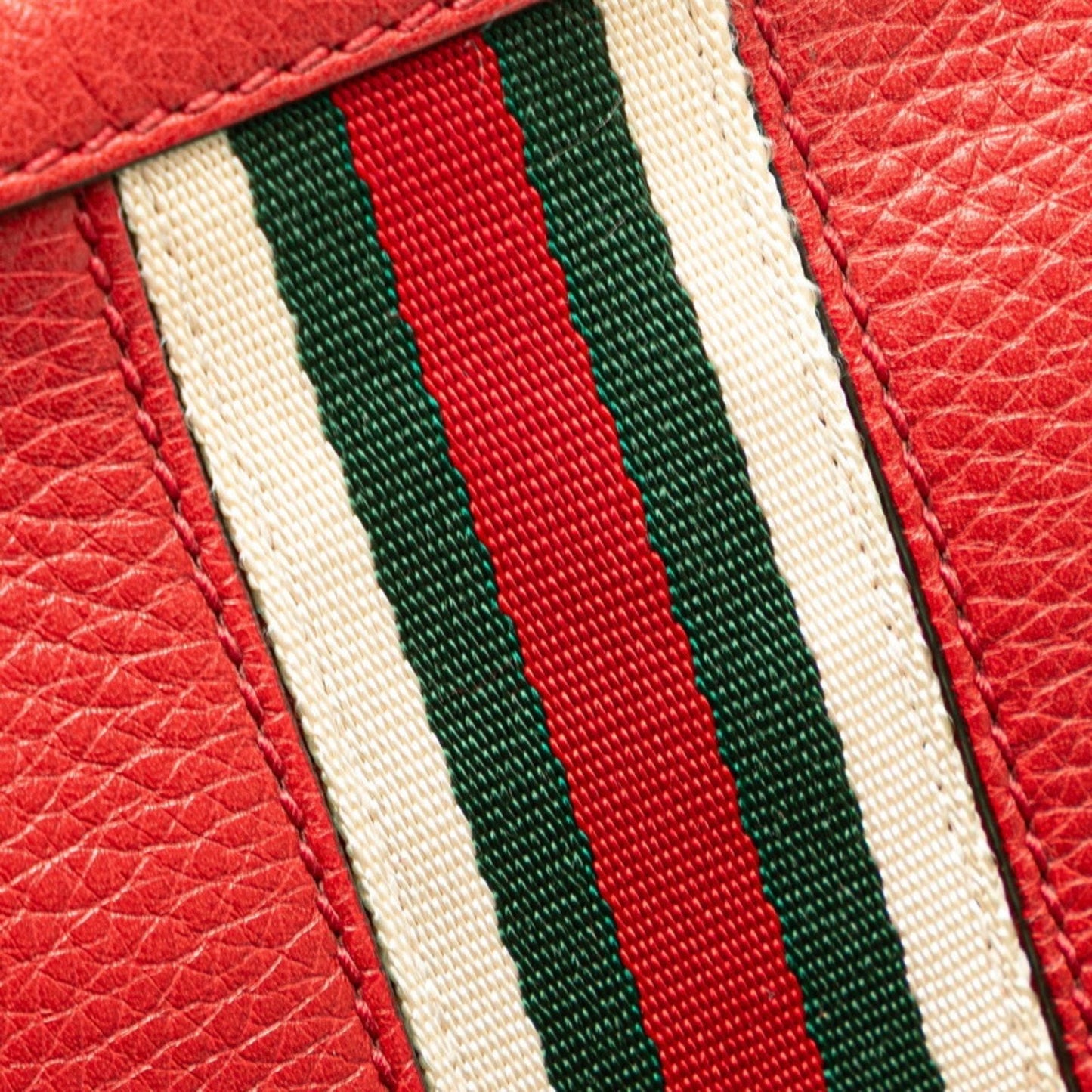 Gucci Red Color Leather Handbag Shoulder Bag ( )