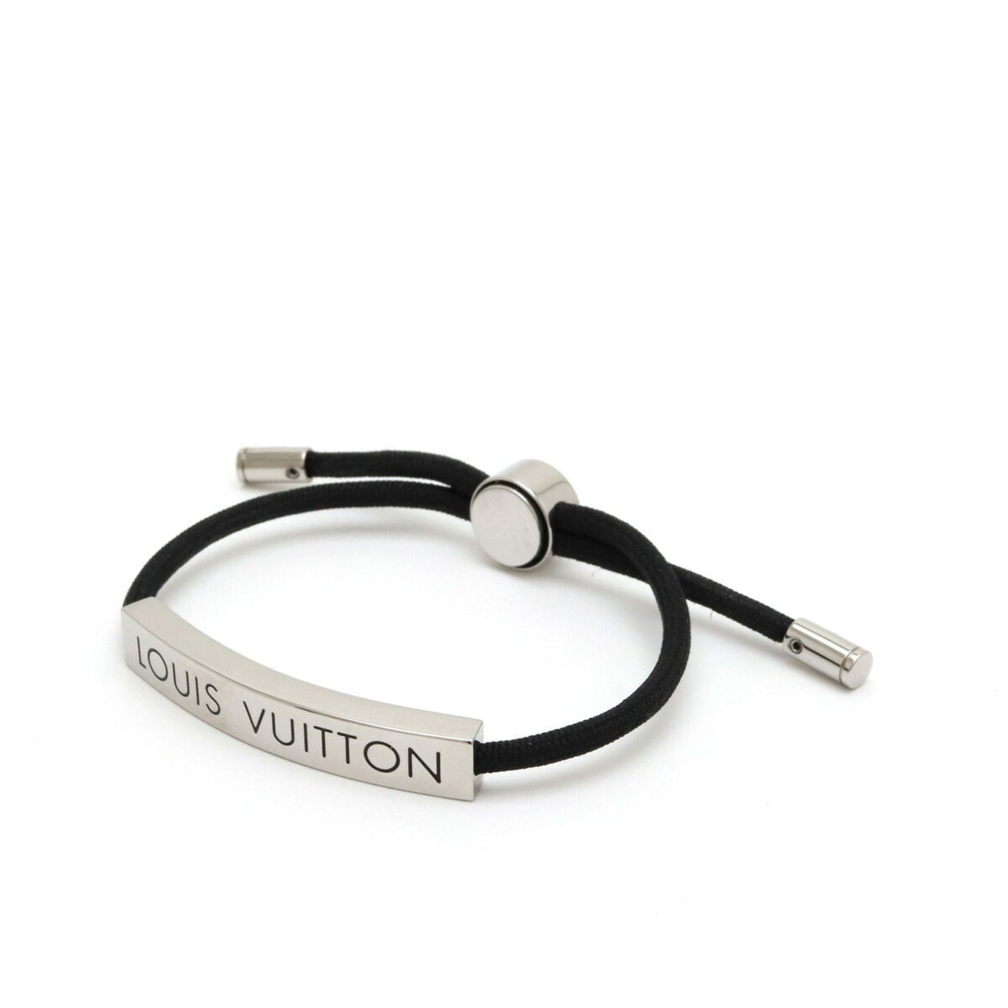 LOUIS VUITTON Bracelet LV Space Plate Metal Noir Black M00273