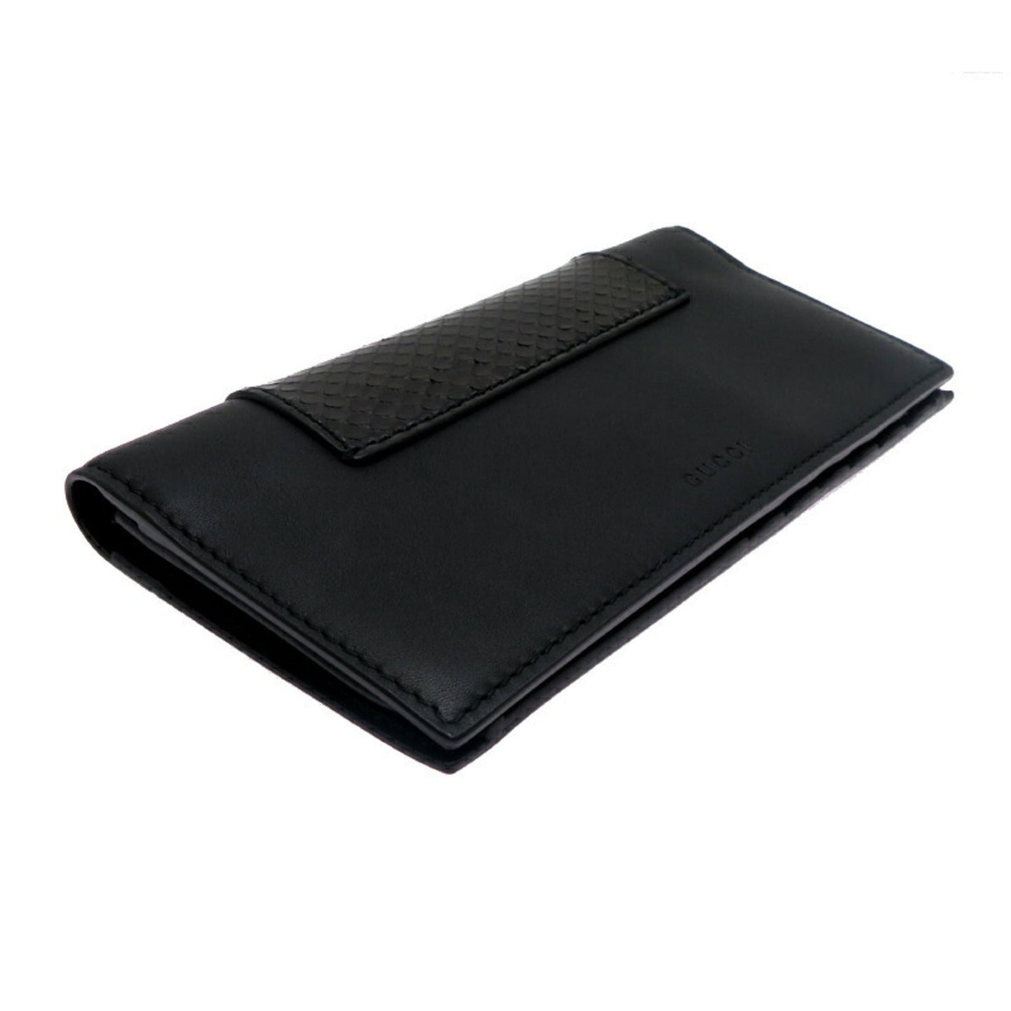 Gucci Black Leather Long Wallet (Bi-Fold) ( )