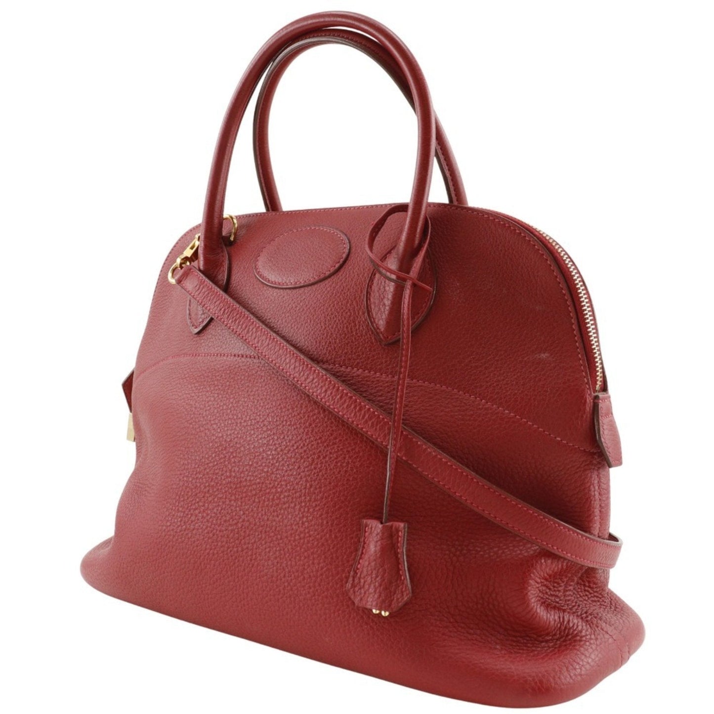 Hermes Red Color Taurillon Clemence Leather Handbag ( )