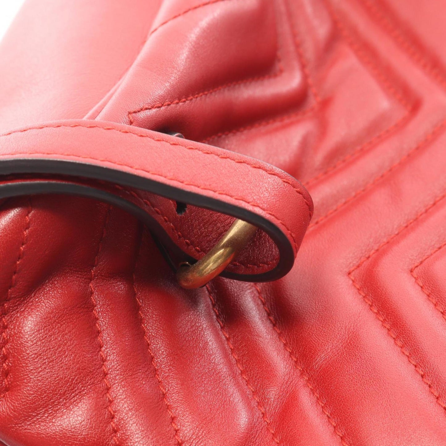 Gucci Red Color Leather Backpack ( )
