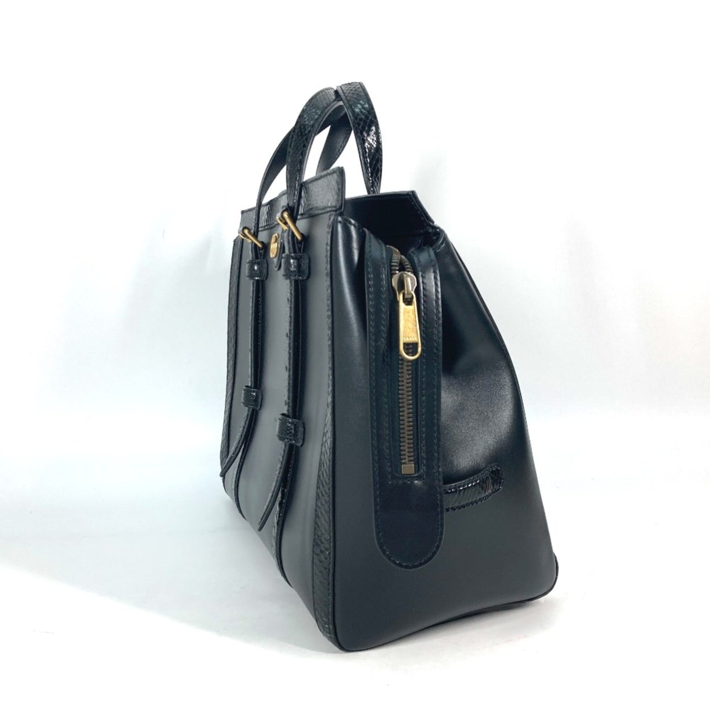 Gucci Black Leather Handbag ( )
