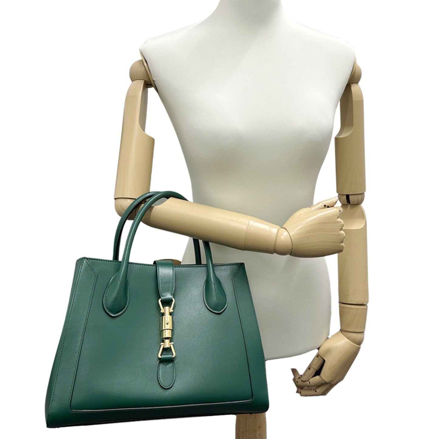 Gucci Green Leather Handbag Shoulder Bag ( )