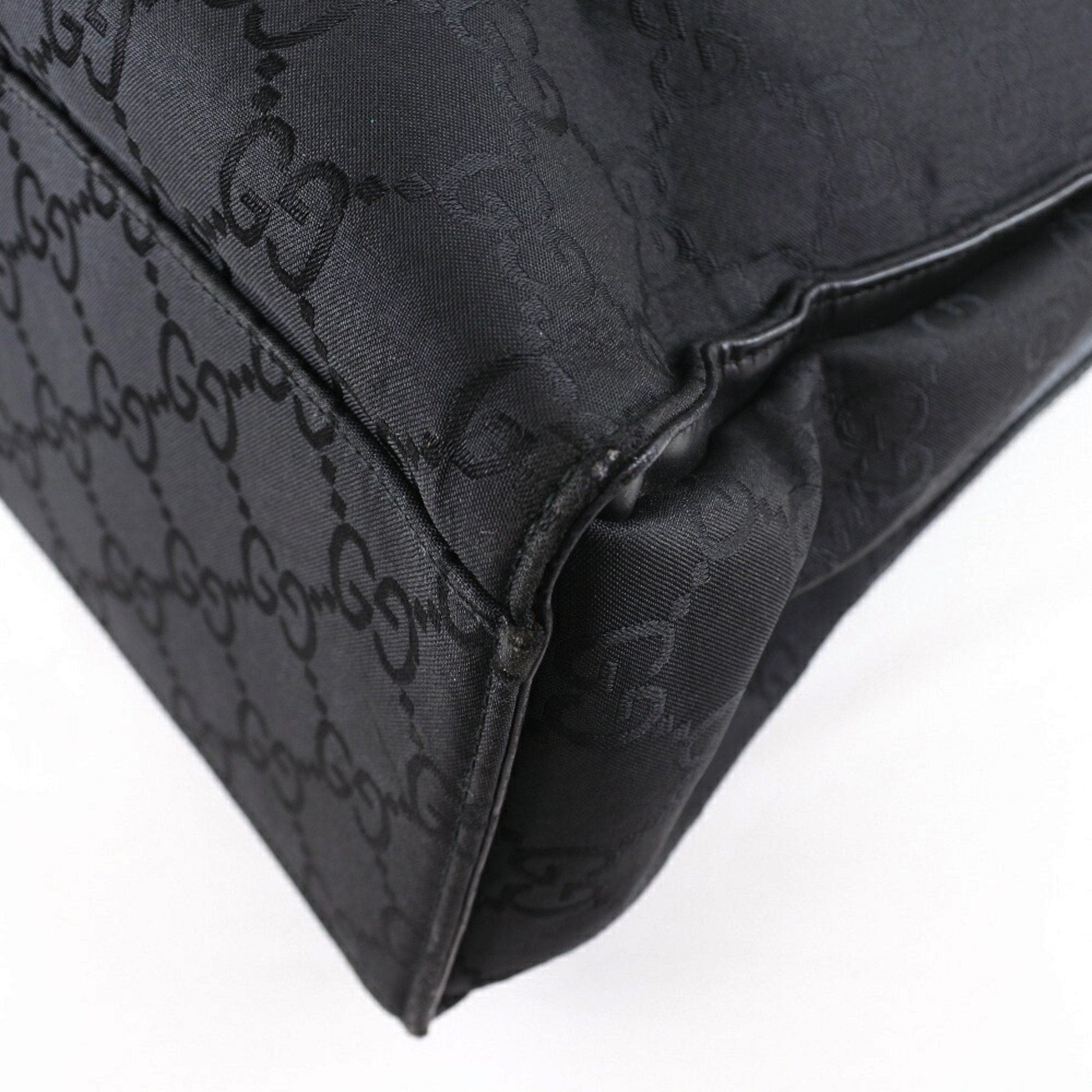 Gucci Bamboo Black Canvas Tote
