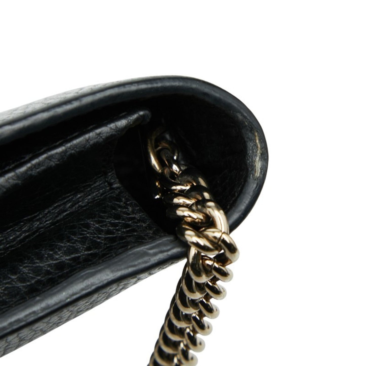 Gucci Black Leather Shoulder Bag ( )