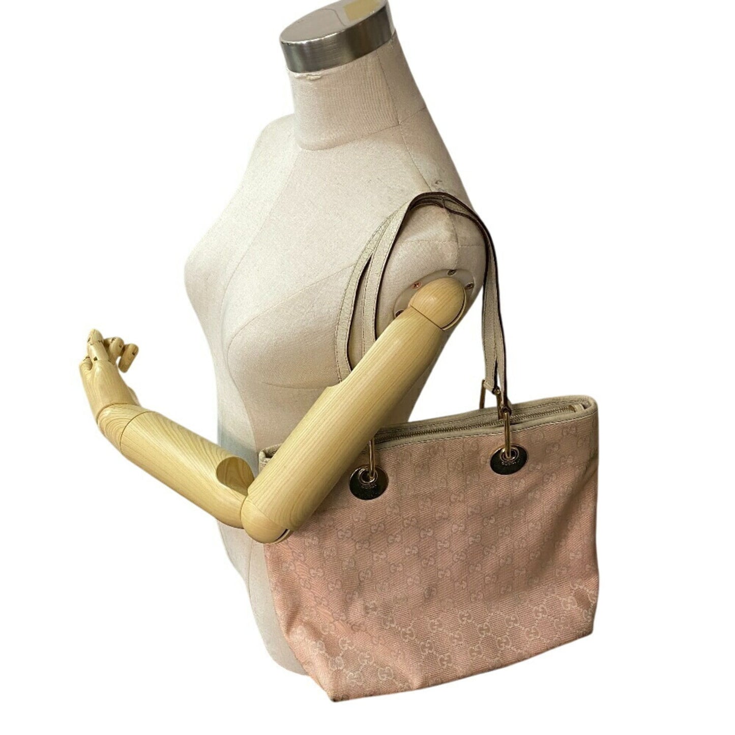 Gucci White Canvas Tote Bag ( )