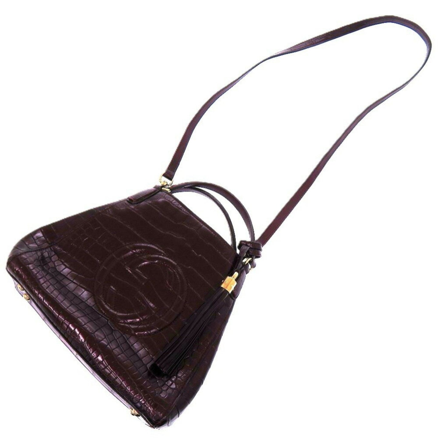 Gucci Purple Leather Tote Bag ( )