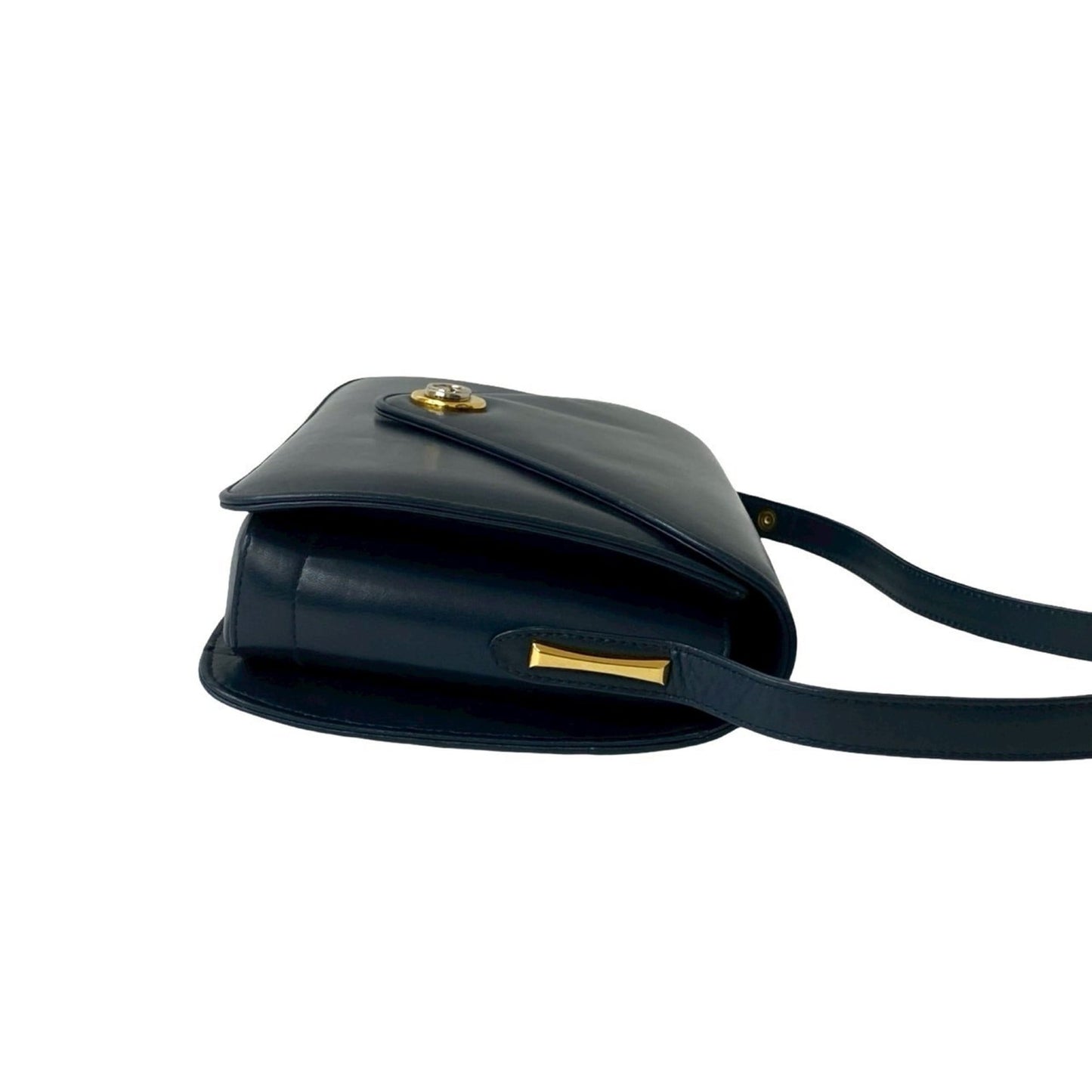 Gucci Navy Leather Pochette Shoulder Bag ( )