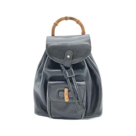 Gucci Black Leather Backpack ( )