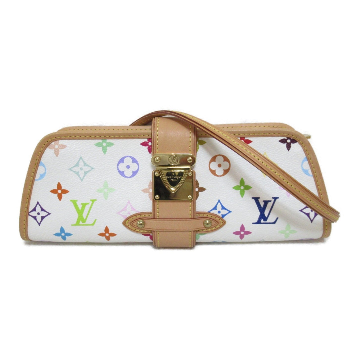 LOUIS VUITTON Shirley handbag Mulch color Blanc Monogram Multicolore PVC coated canvas