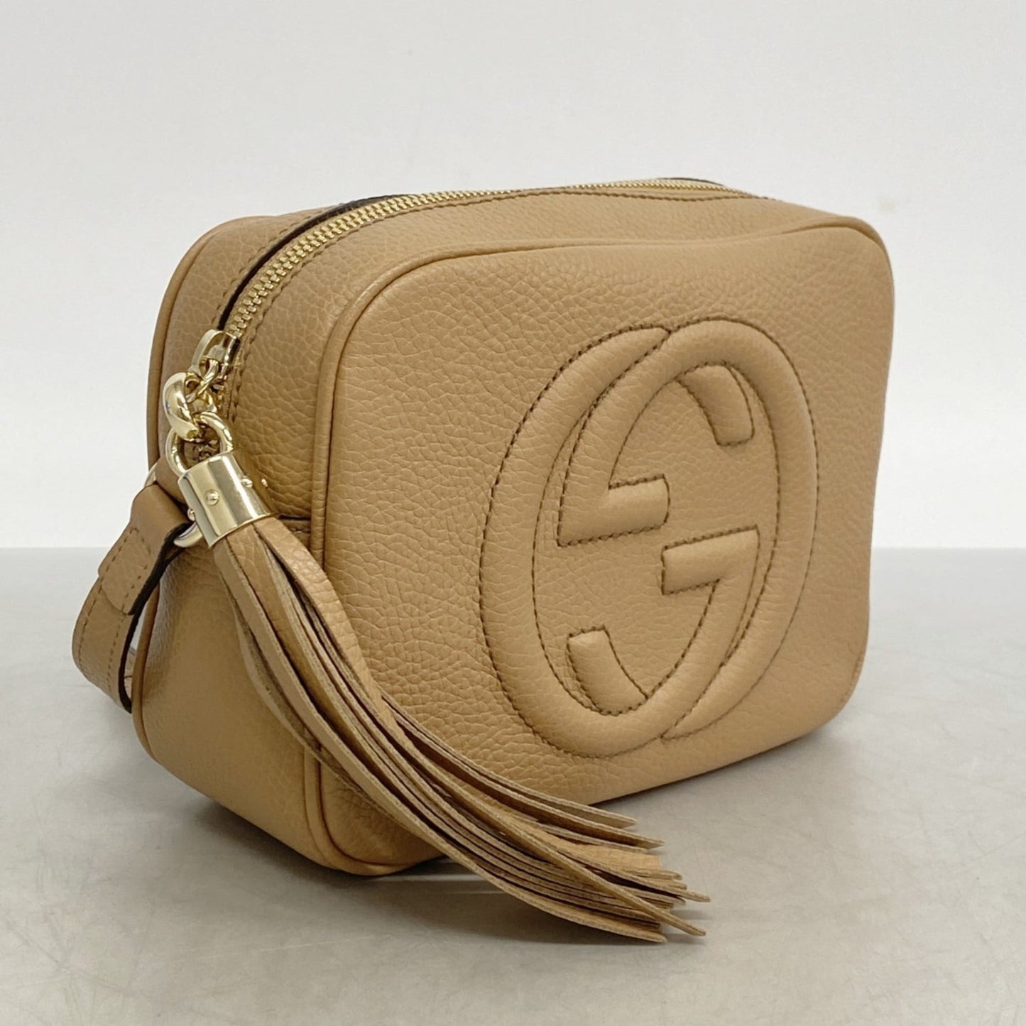 Gucci Beige Leather Shoulder Bag ( )