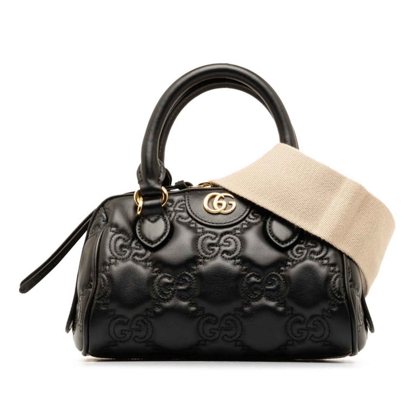 Gucci Black Leather Handbag Shoulder Bag ( )