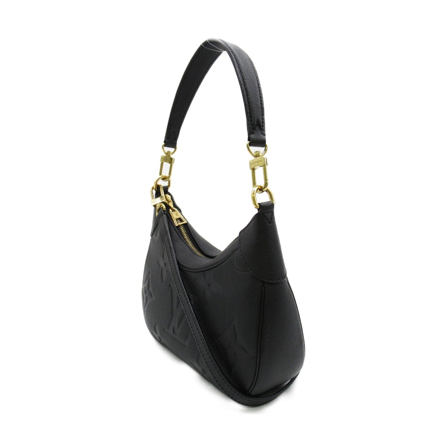 LOUIS VUITTON Bagatelle NM Shoulder Bag Black Black Monogram empreinte PVC coated canvas