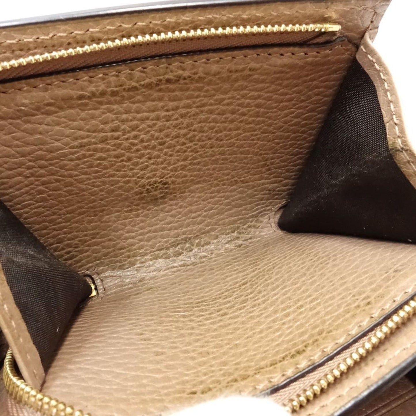 Gucci Beige Pink Beige Canvas Leather Wallet (Bi-Fold) ( )