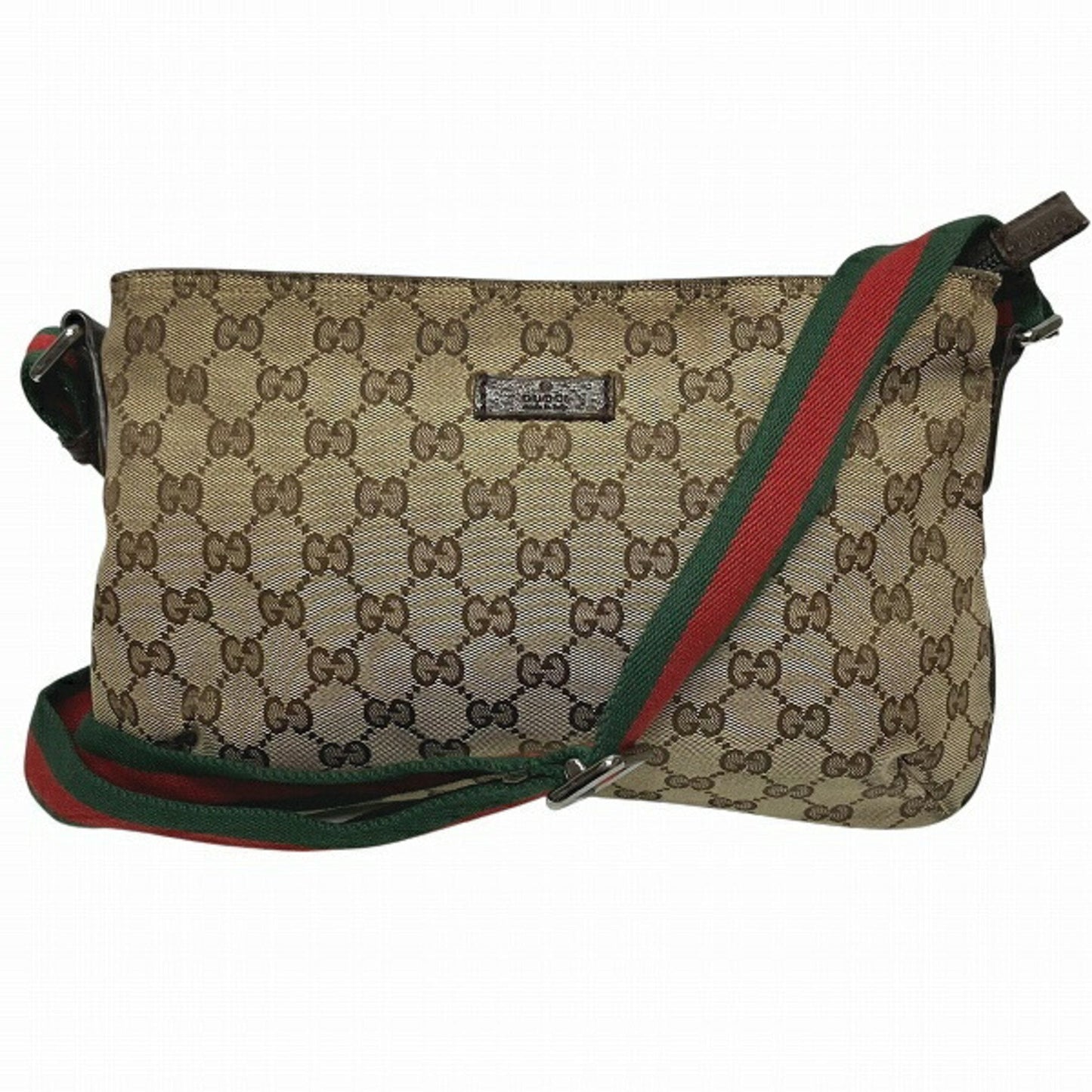 Gucci Leather Canvas Shoulder Bag