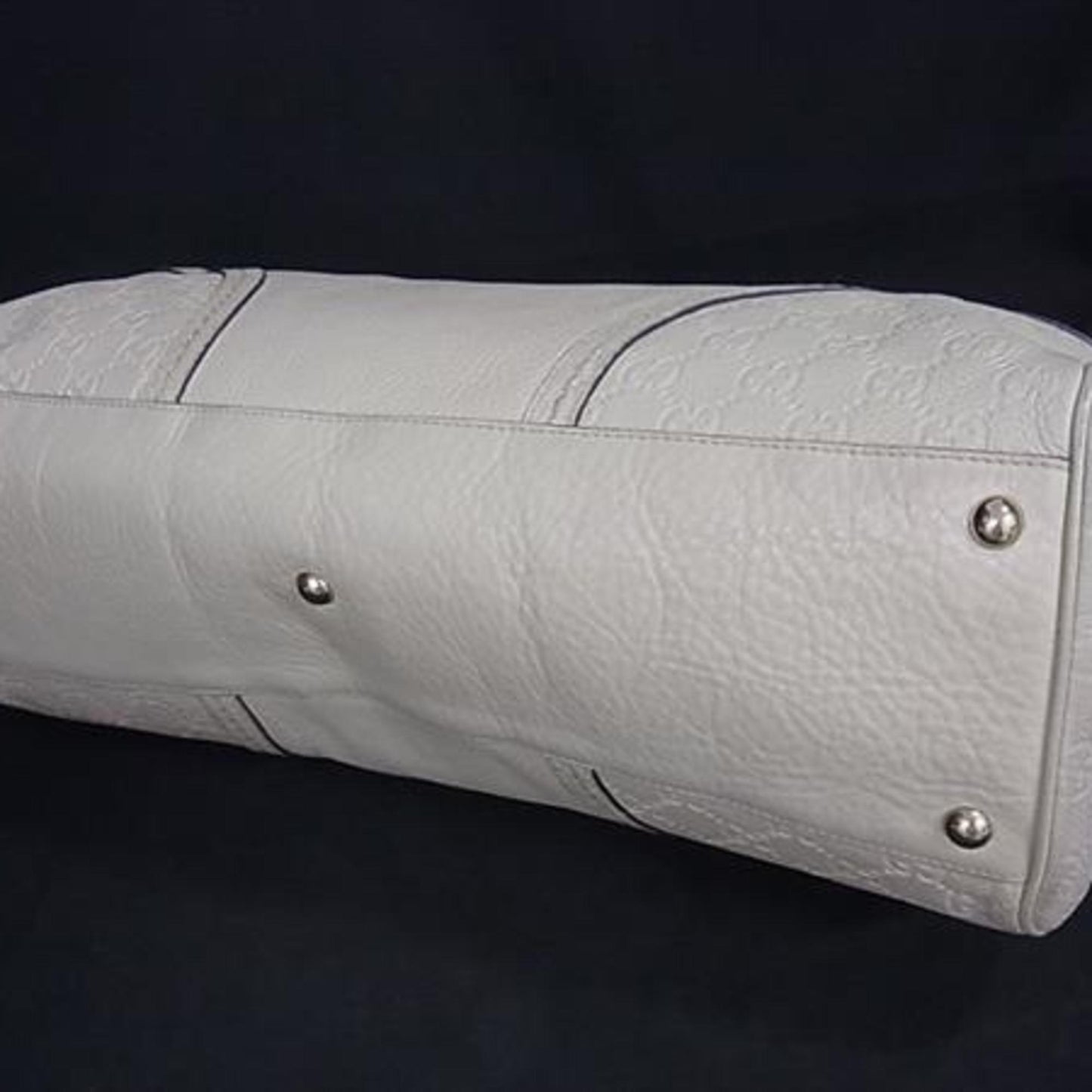 Gucci Light Beige Leather Handbag Shoulder Bag Tote Bag ( )