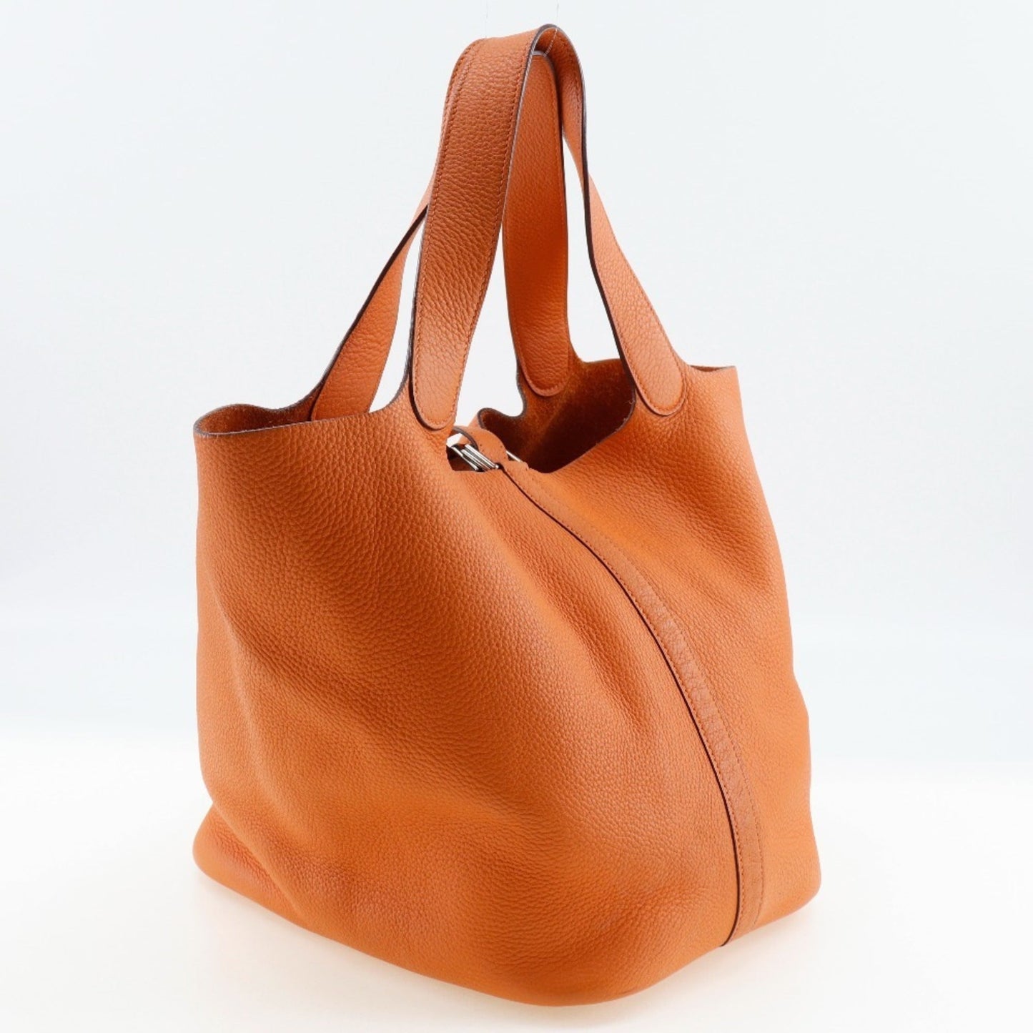 Hermes Orange Taurillon Clemence Leather Handbag ( )