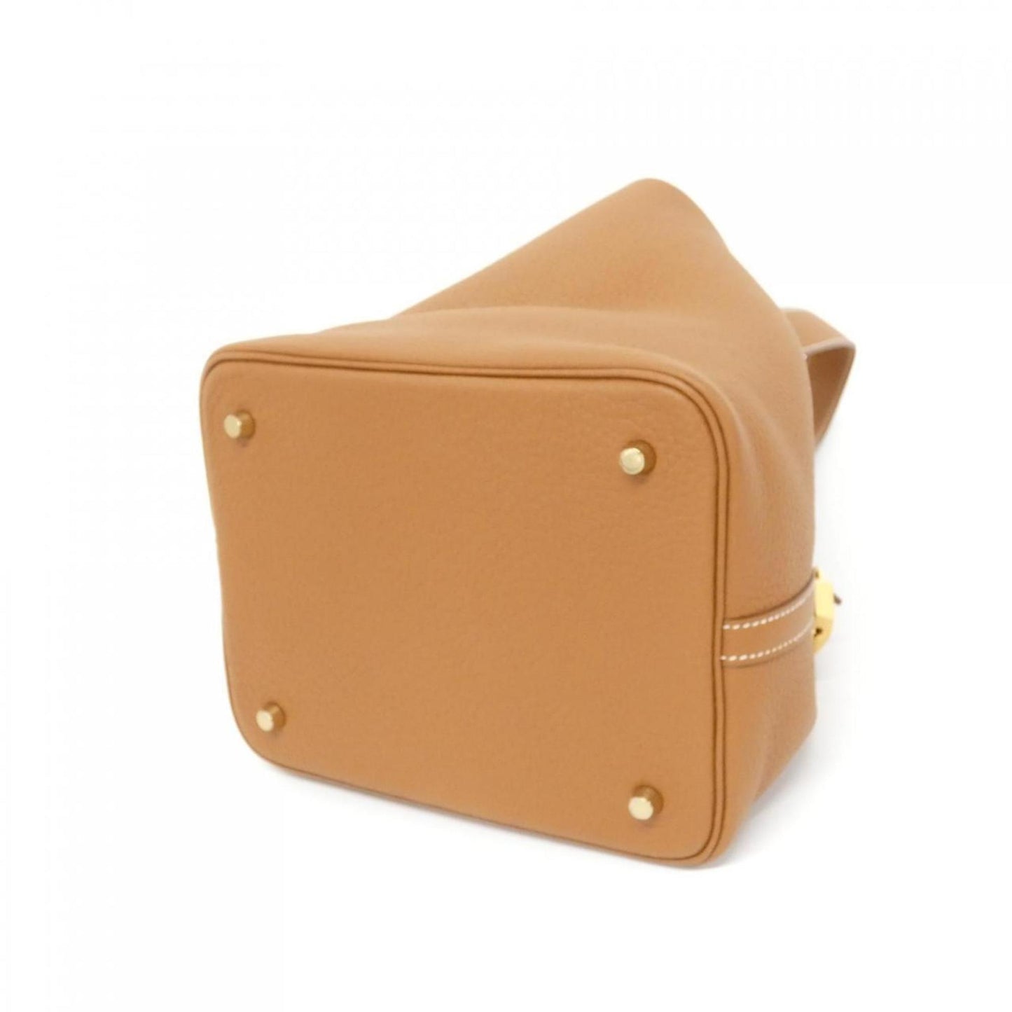 Hermes Gold Taurillon Clemence Leather Handbag ( )