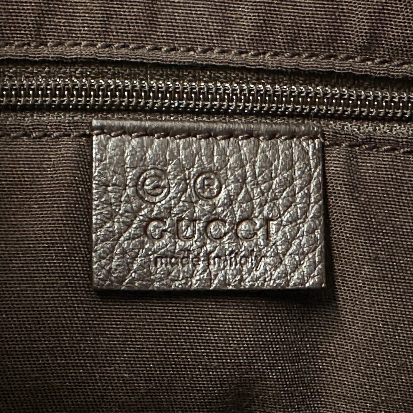 Gucci Abbey Dark Brown Nylon Shoulder Bag Tote Bag ( )