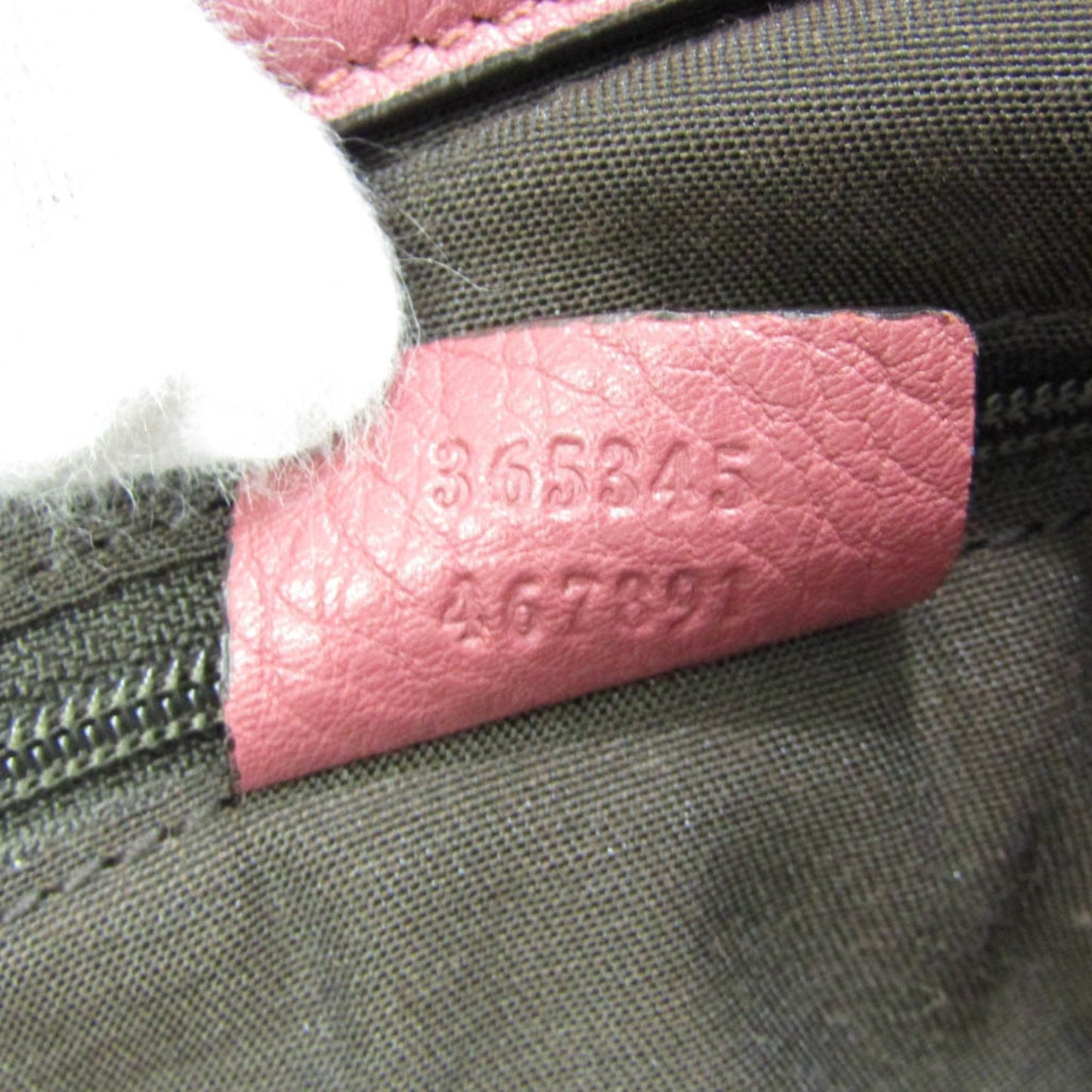Gucci Bamboo Pink Red Leather Bamboo Handbag Shoulder Bag ( )