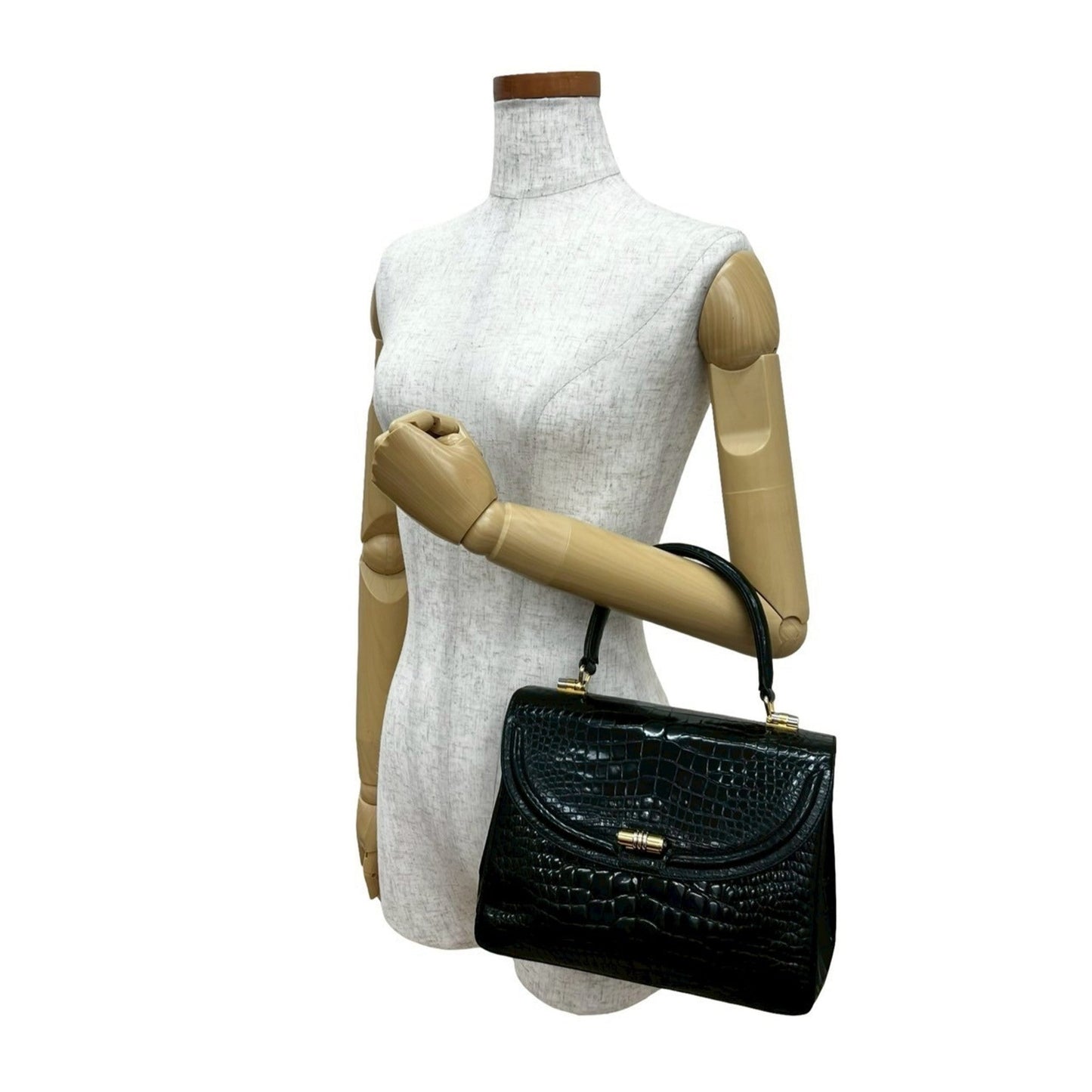 Gucci Black Leather Handbag ( )