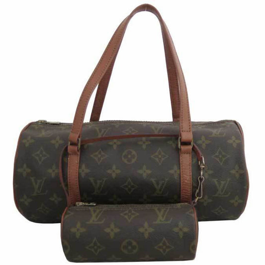 Louis Vuitton Bag Monogram Papillon Brown x Canvas Handbag with Pouch Women's