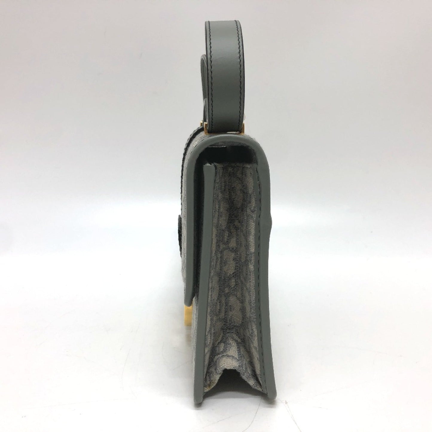 Christian Dior Gray Leather Shoulder Bag ()