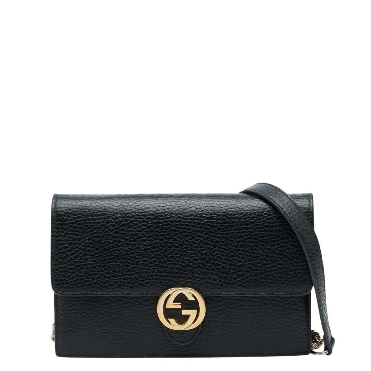 Gucci Black Leather Shoulder Bag ( )