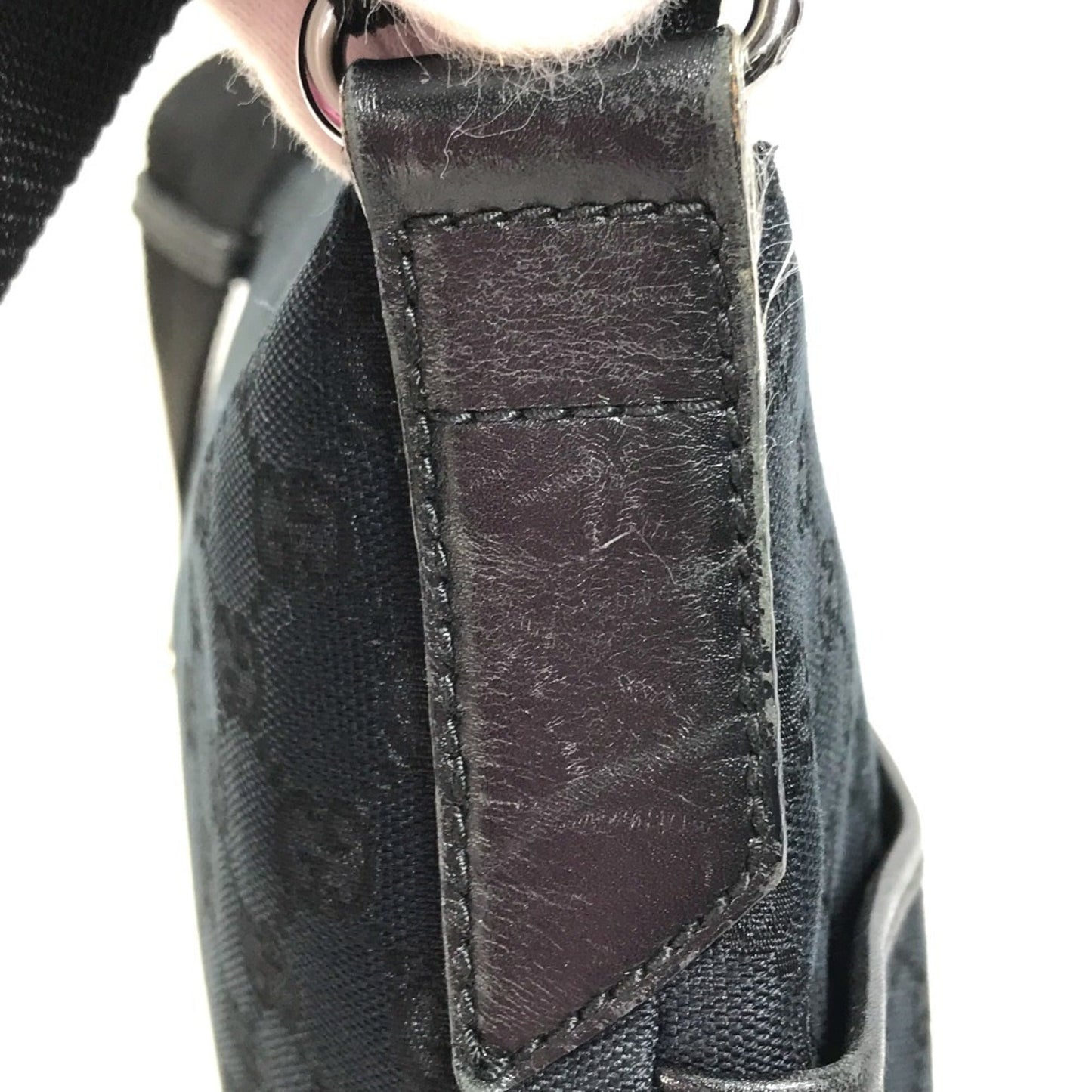 Gucci Black Gg Canvas Shoulder Bag ( )