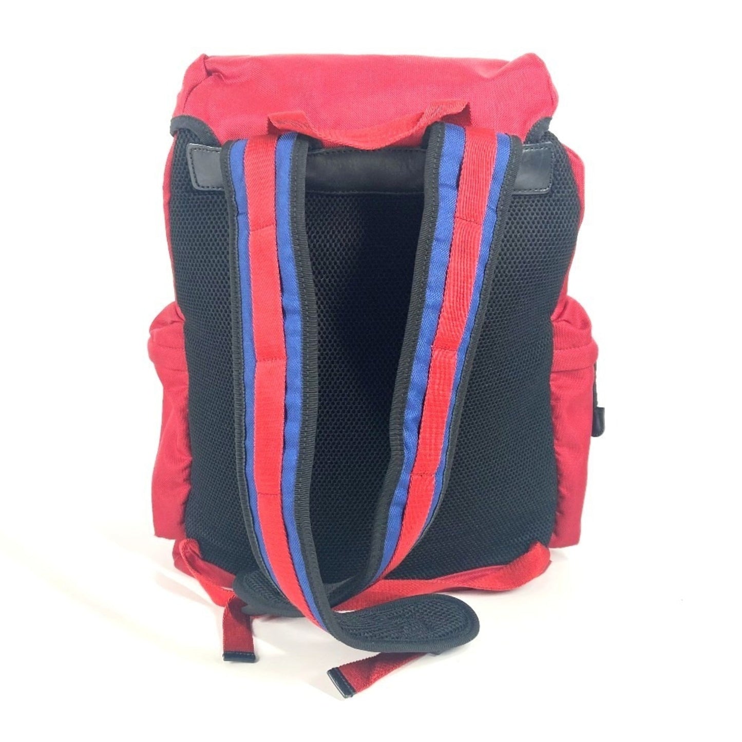 Gucci Black Red Color Nylon Canvas Backpack ( )